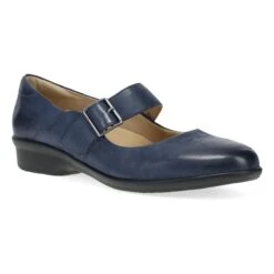 Dansko Collette Wide Navy Burnished Nubuck