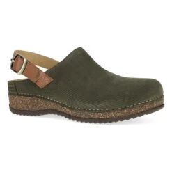 Dansko Merrin Olive Embossed Suede