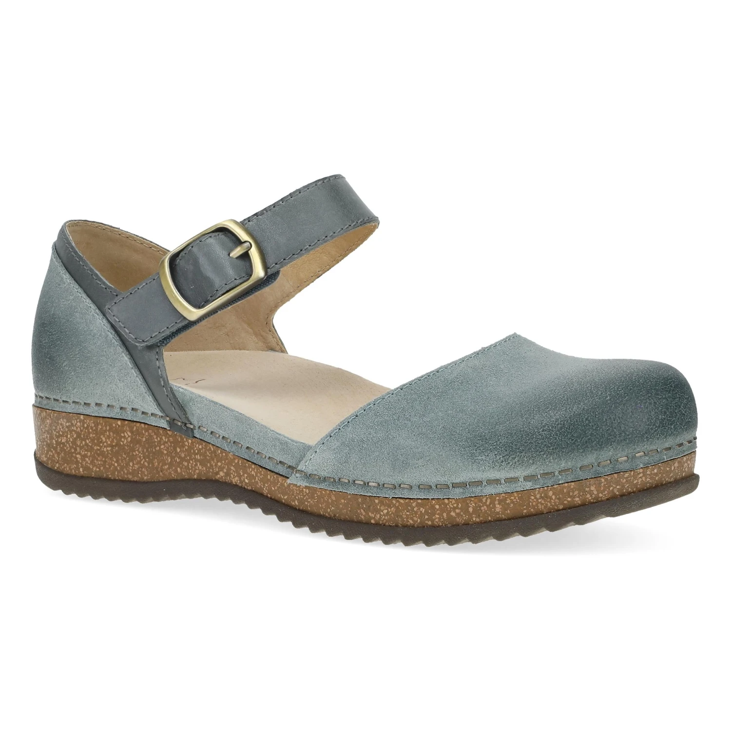 Dansko Mae Denim Burnished Suede 1 Dansko Mae Denim Burnished Suede